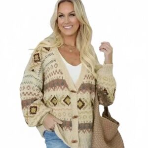 Love Riche Oversized "Boxy" V-Neck Cardigan
Women's Large EUC!